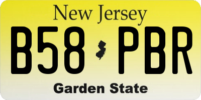 NJ license plate B58PBR
