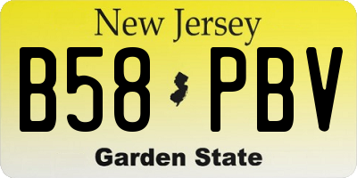 NJ license plate B58PBV