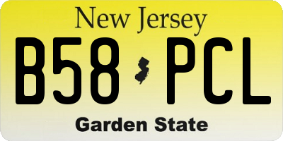 NJ license plate B58PCL