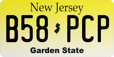 NJ license plate B58PCP
