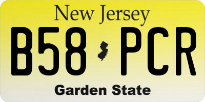 NJ license plate B58PCR