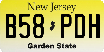 NJ license plate B58PDH