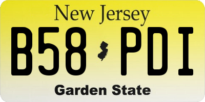 NJ license plate B58PDI