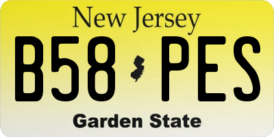 NJ license plate B58PES