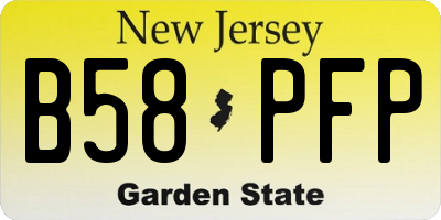 NJ license plate B58PFP