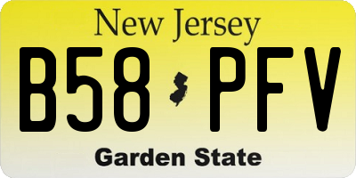 NJ license plate B58PFV