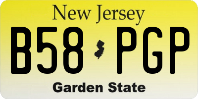 NJ license plate B58PGP