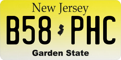 NJ license plate B58PHC
