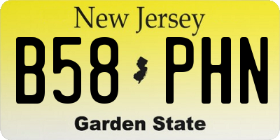 NJ license plate B58PHN