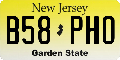 NJ license plate B58PHO