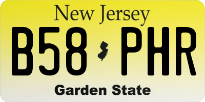 NJ license plate B58PHR