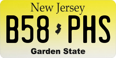 NJ license plate B58PHS