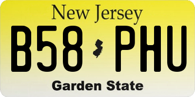 NJ license plate B58PHU