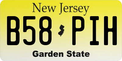 NJ license plate B58PIH