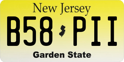 NJ license plate B58PII
