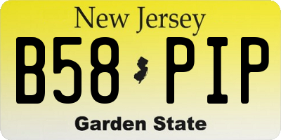 NJ license plate B58PIP