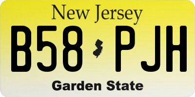 NJ license plate B58PJH