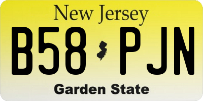 NJ license plate B58PJN