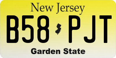 NJ license plate B58PJT