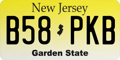 NJ license plate B58PKB
