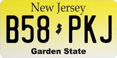 NJ license plate B58PKJ