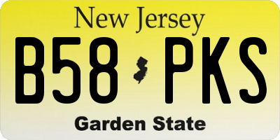 NJ license plate B58PKS