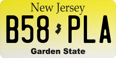 NJ license plate B58PLA