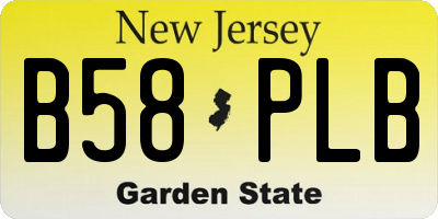 NJ license plate B58PLB
