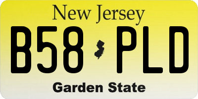 NJ license plate B58PLD