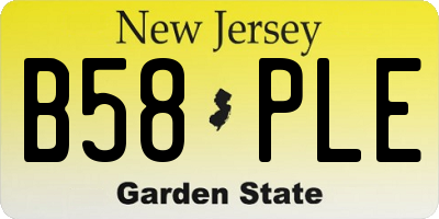 NJ license plate B58PLE