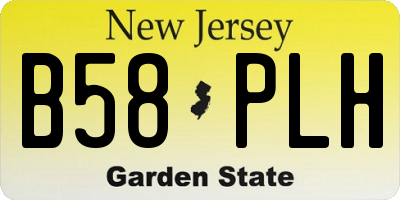 NJ license plate B58PLH