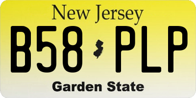 NJ license plate B58PLP