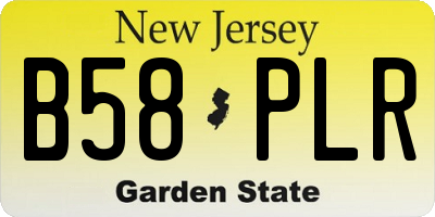 NJ license plate B58PLR