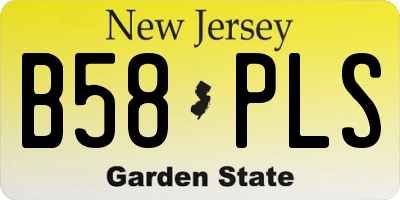 NJ license plate B58PLS