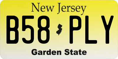 NJ license plate B58PLY