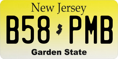 NJ license plate B58PMB