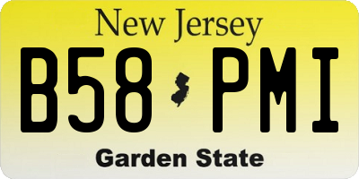NJ license plate B58PMI