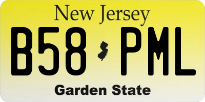 NJ license plate B58PML