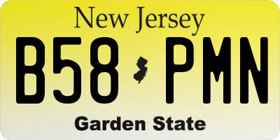 NJ license plate B58PMN