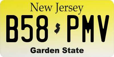 NJ license plate B58PMV