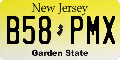 NJ license plate B58PMX
