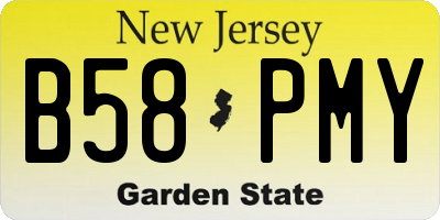 NJ license plate B58PMY