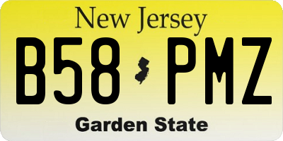 NJ license plate B58PMZ