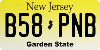 NJ license plate B58PNB