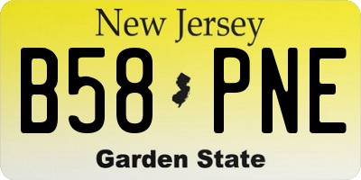 NJ license plate B58PNE