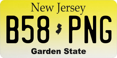 NJ license plate B58PNG