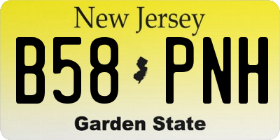 NJ license plate B58PNH