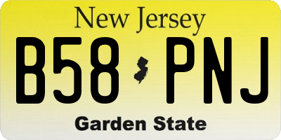 NJ license plate B58PNJ