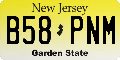 NJ license plate B58PNM