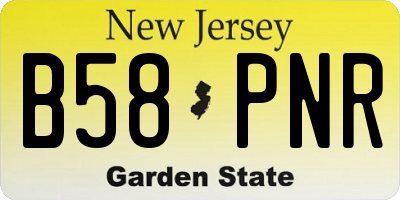NJ license plate B58PNR